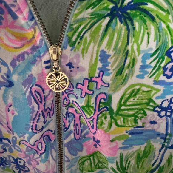 Lilly Pulitzer Aloha Floral Half Zip size S - Picture 3 of 4